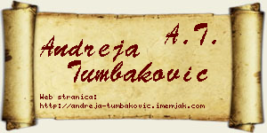 Andreja Tumbaković vizit kartica